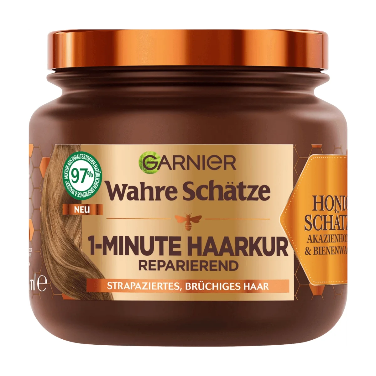Garnier Wahre Schätze Haarkur 1-Minute Honig Schätze, 340 ml