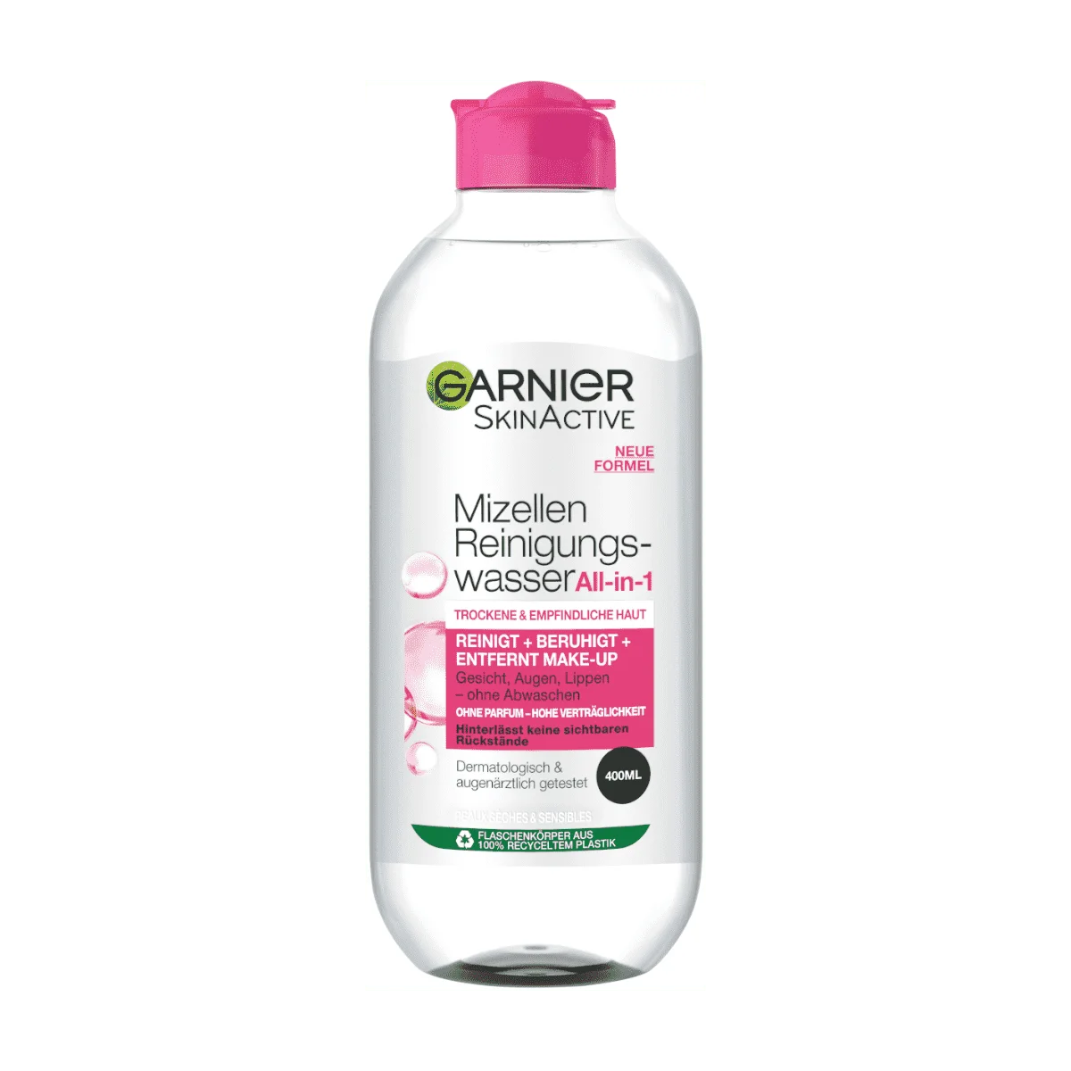 Garnier SkinActive Mizellen Reinigungswasser All-in-1 Trockene & Empfindliche Haut, 400 ml