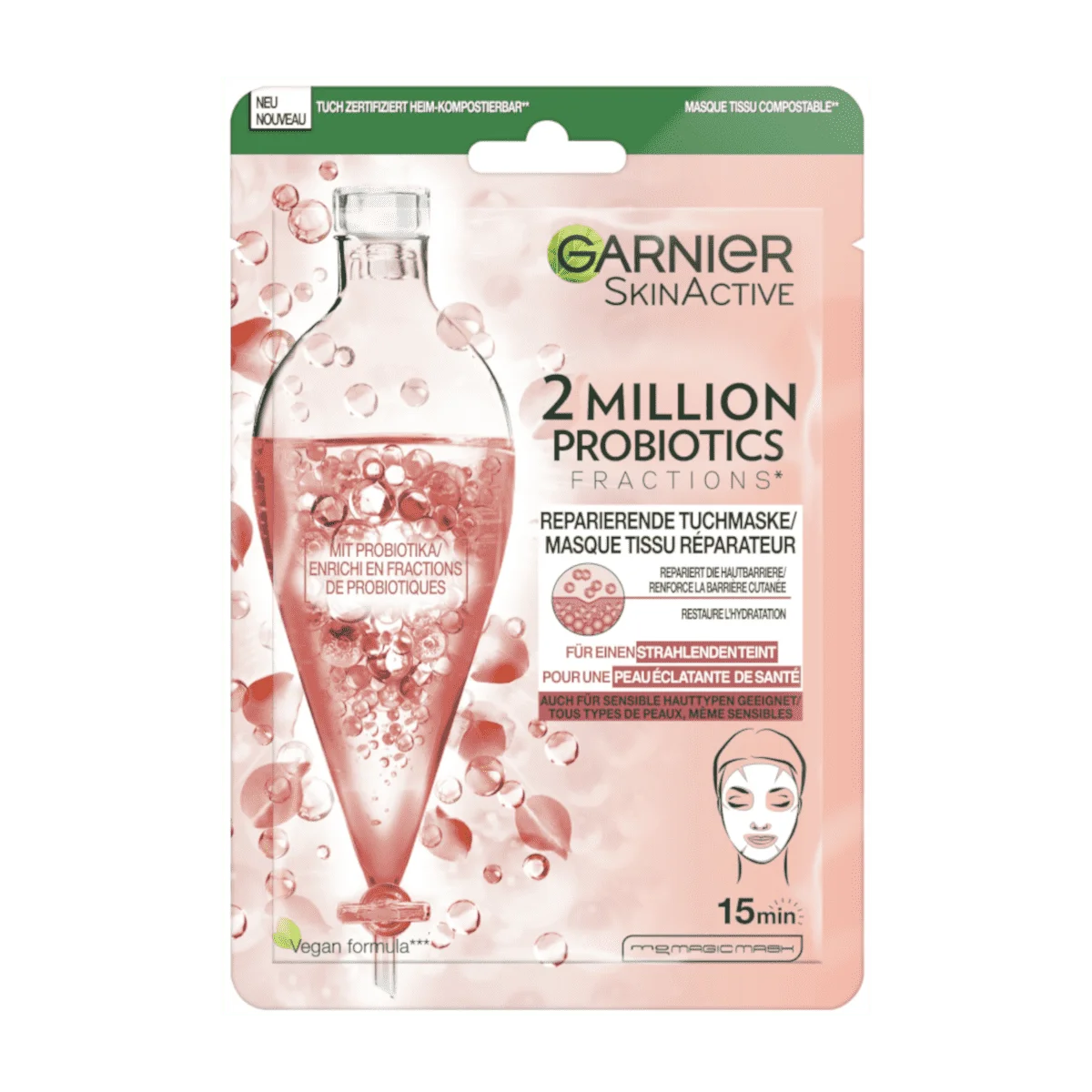 Garnier Skin Active Tuchmaske 2 Million Probiotics, 1 Stk