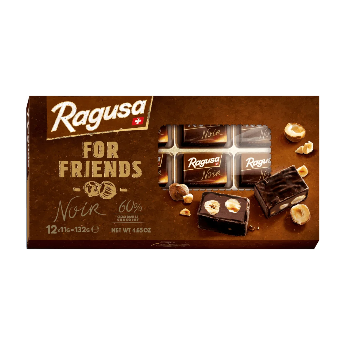 Ragusa For Friends Noir Schweizer Premium Schokolade, 132 g