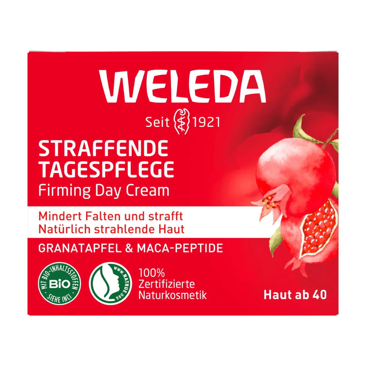 Weleda Gesichtscreme straffend Granatapfel & Maca-Peptide, 40 ml