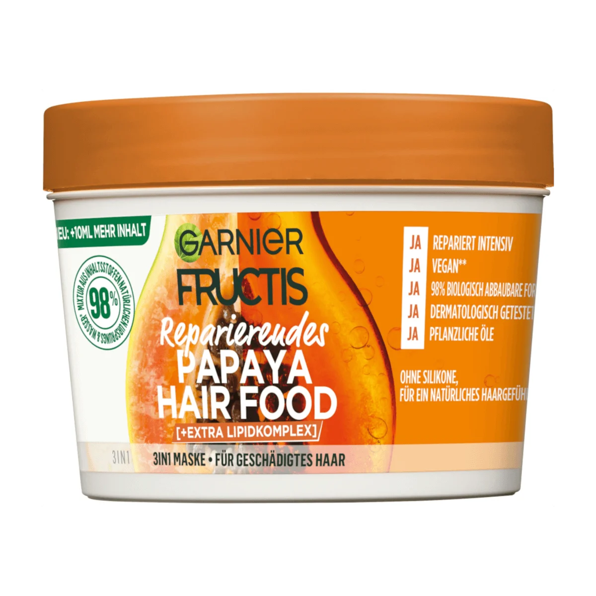 Garnier Fructis Haarkur Papaya Hair Food 3in1 Maske, 400 ml