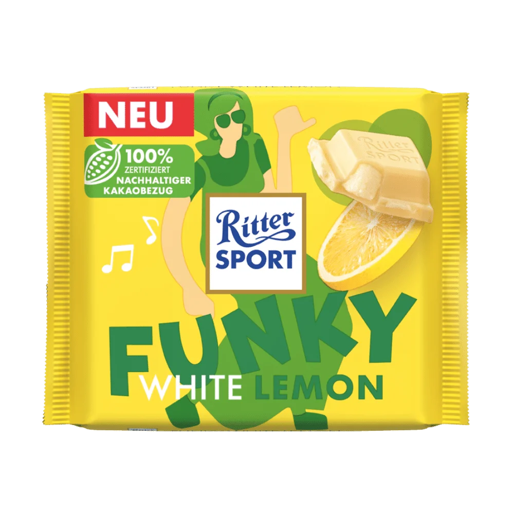 Ritter Sport Funky White Lemon, 100 g