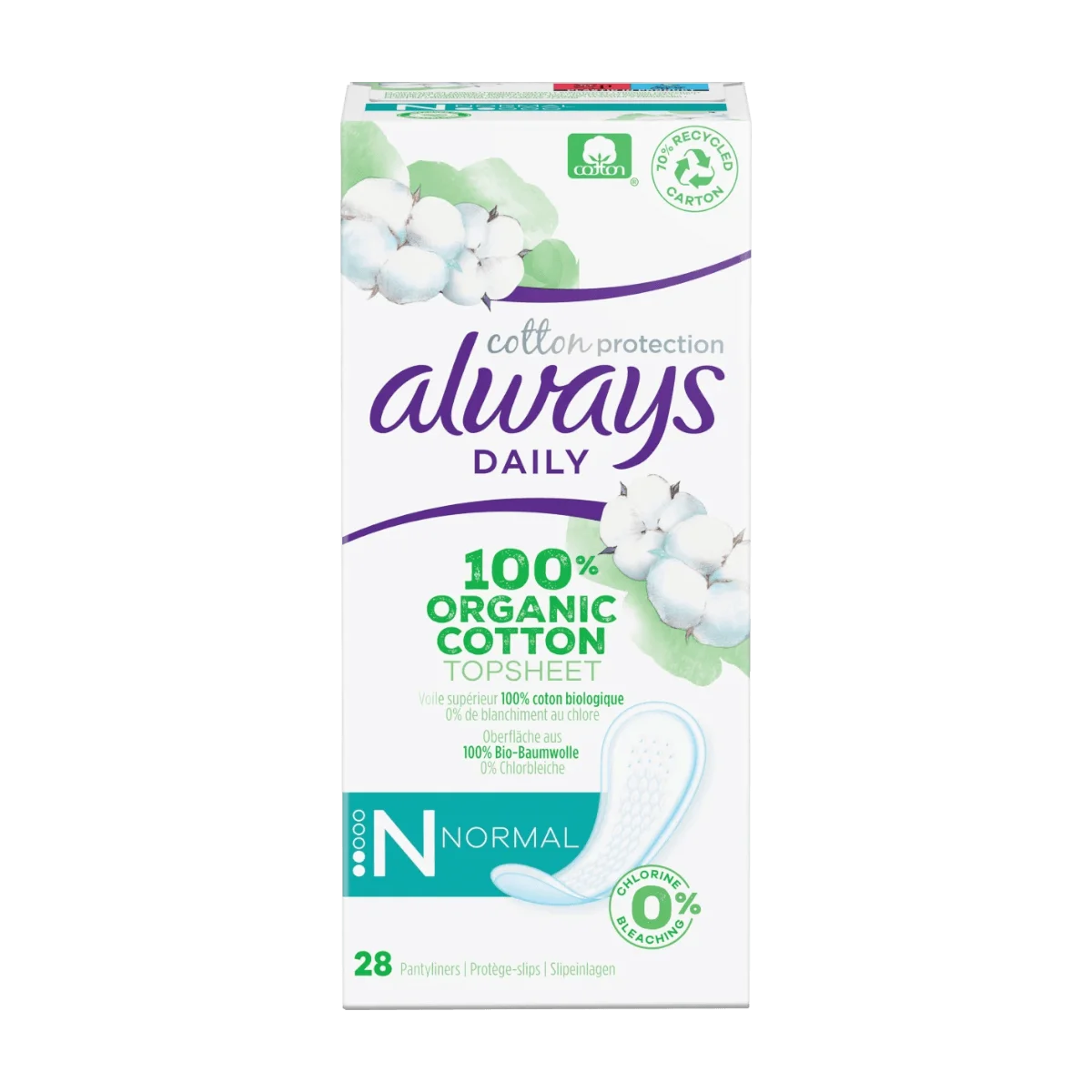 always Slipeinlagen Cotton Protection Normal, 28 Stk