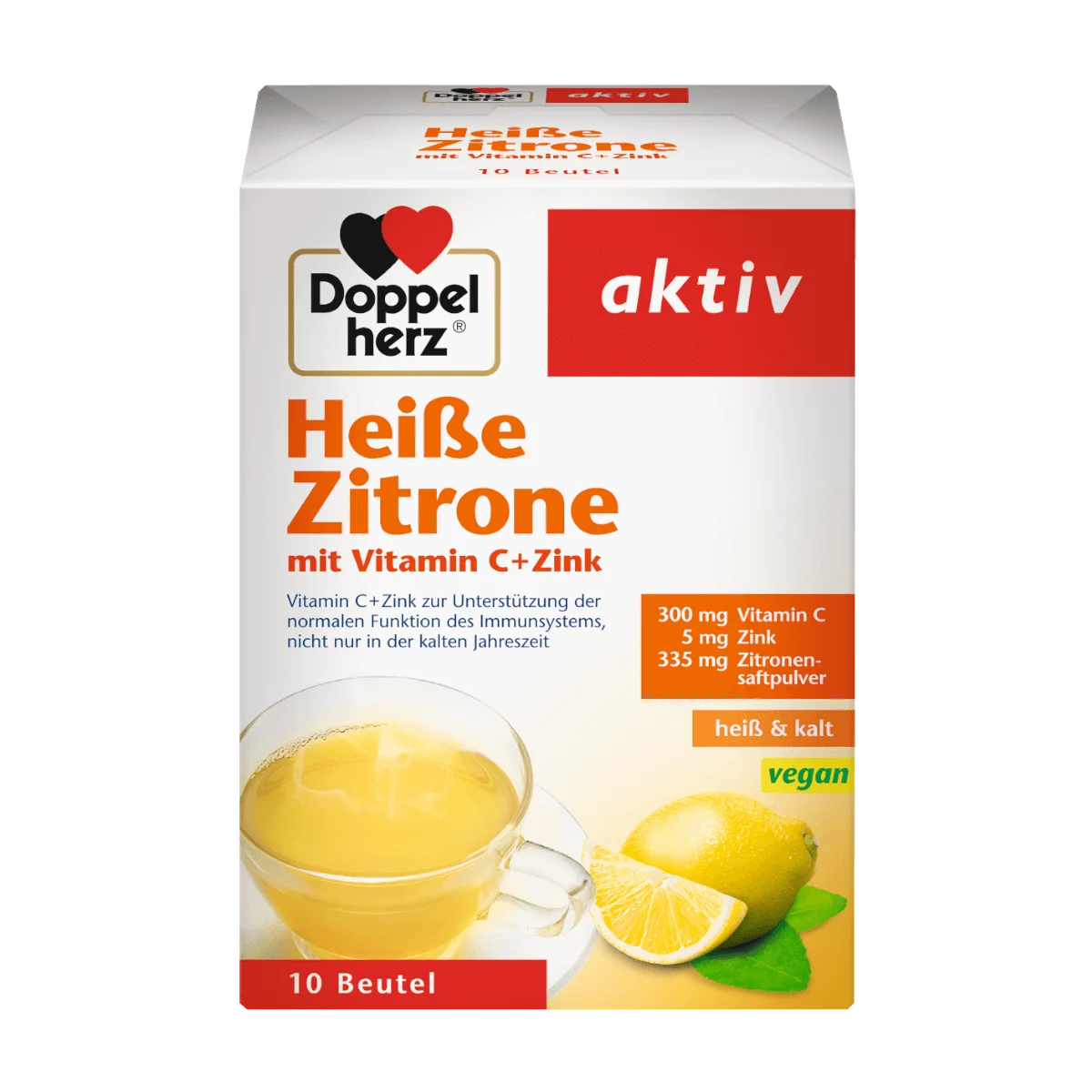 Doppelherz Heiße Zitrone Vitamin C + Zink, 10 Stk
