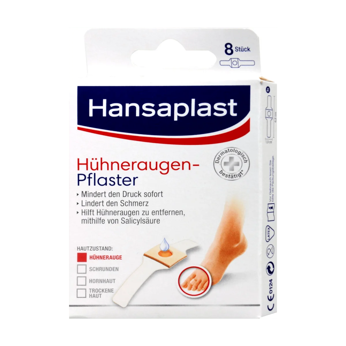 Hansaplast Fuß-Pflaster, Hühneraugen, 8 Stk