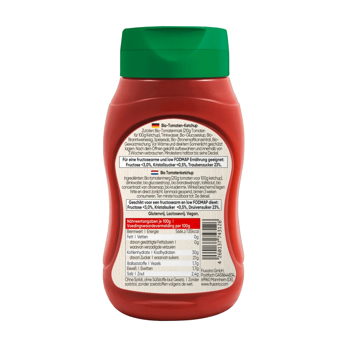 Frusano Bio Tomaten Ketchup, 300 ml