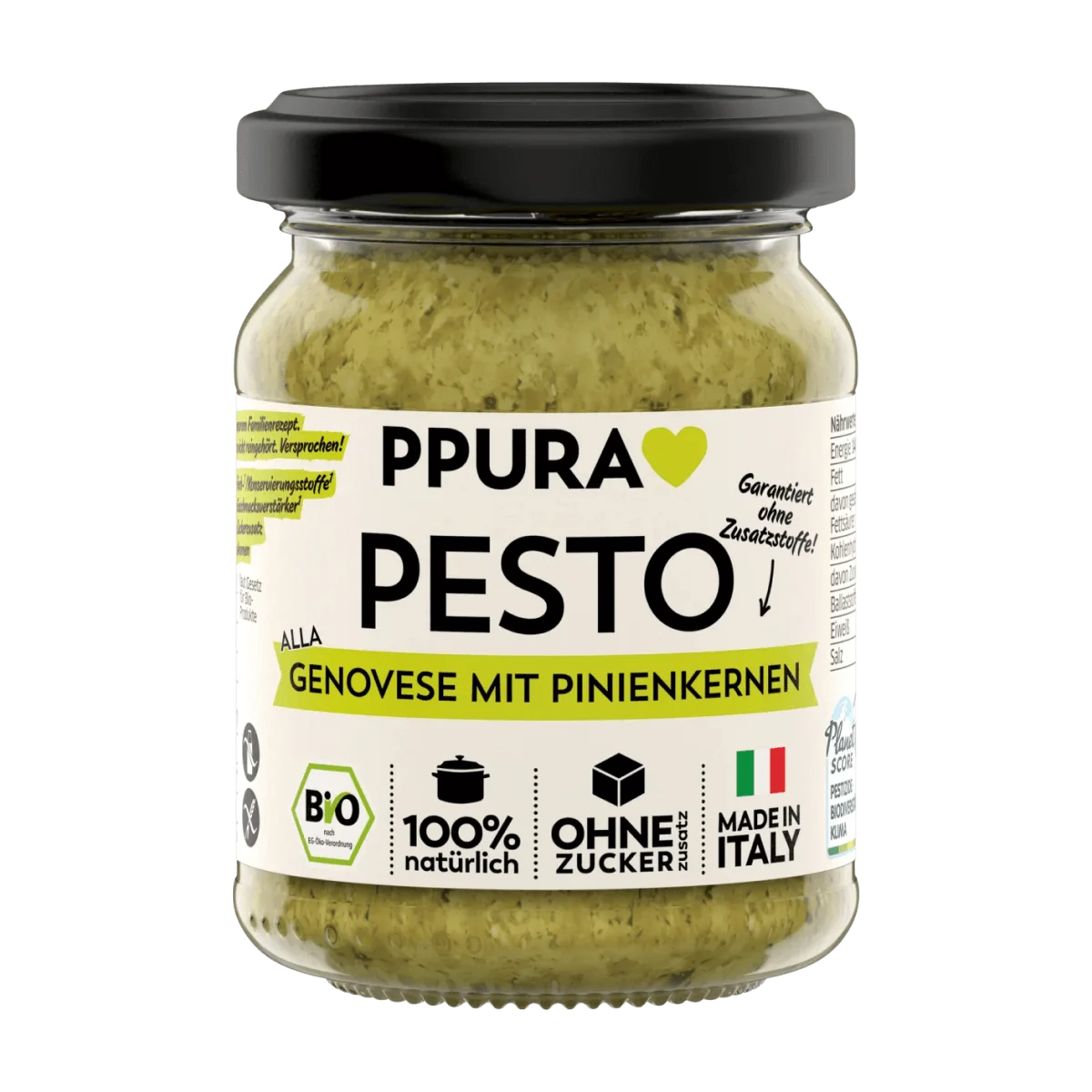 PPURA Pesto, Genovese mit Pinienkernen, 120 g