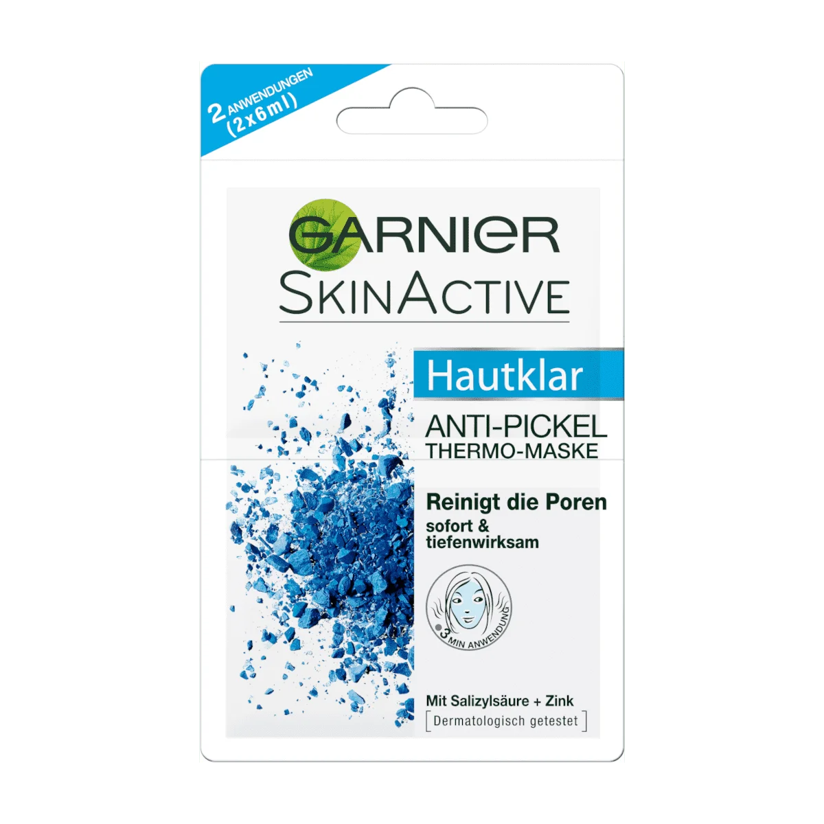 Garnier SkinActive Hautklar Anti-Pickel Maske, 2x 6 ml