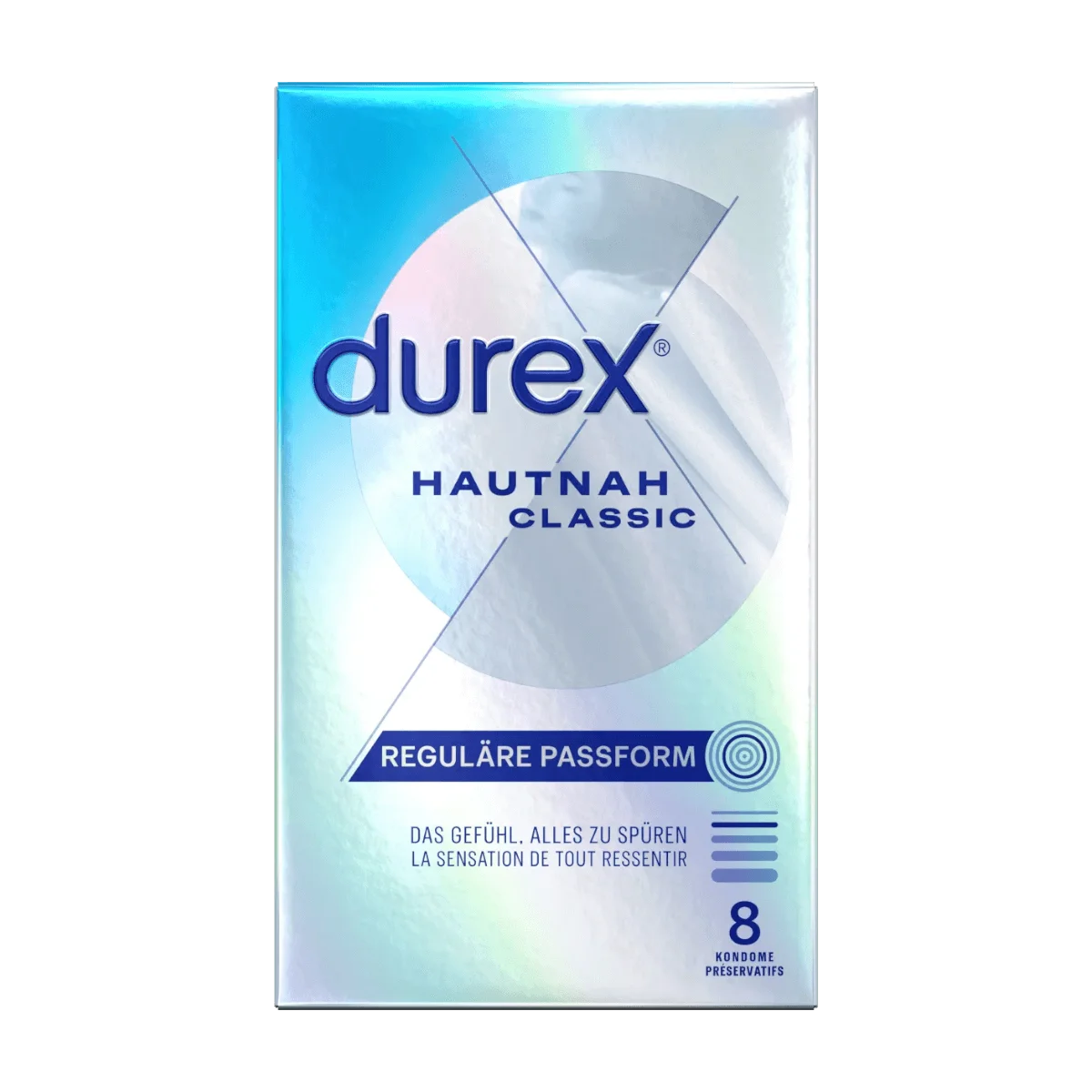 Durex Kondome Hautnah Classic, Breite 56mm, 8 Stk