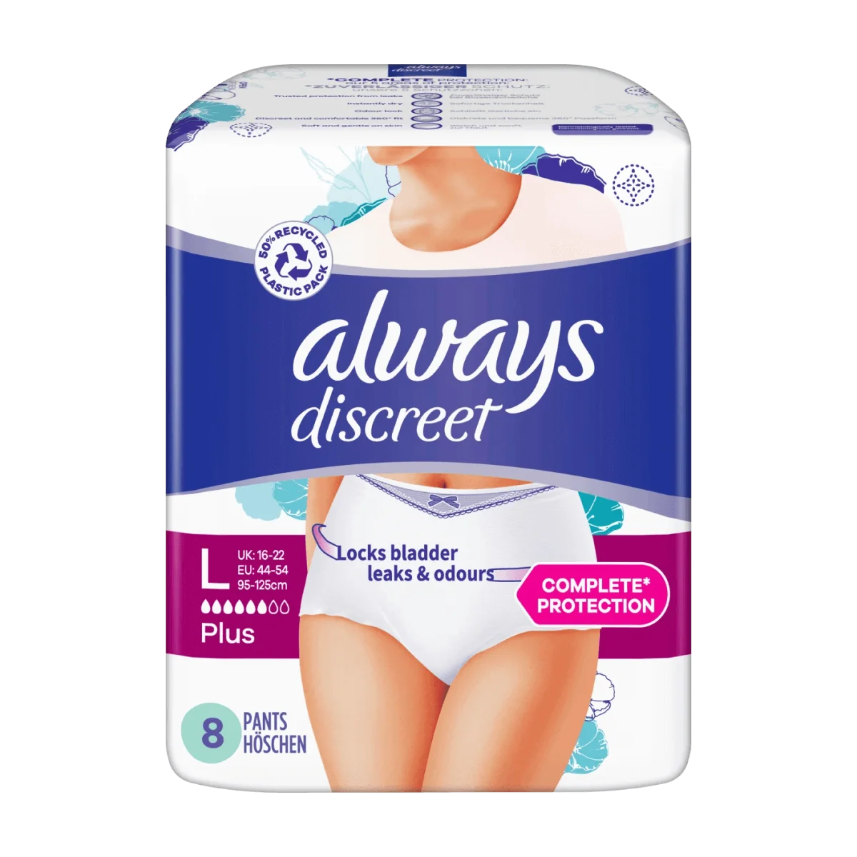always discreet Pants Inkontinenz Gr. L Plus, 8 Stk