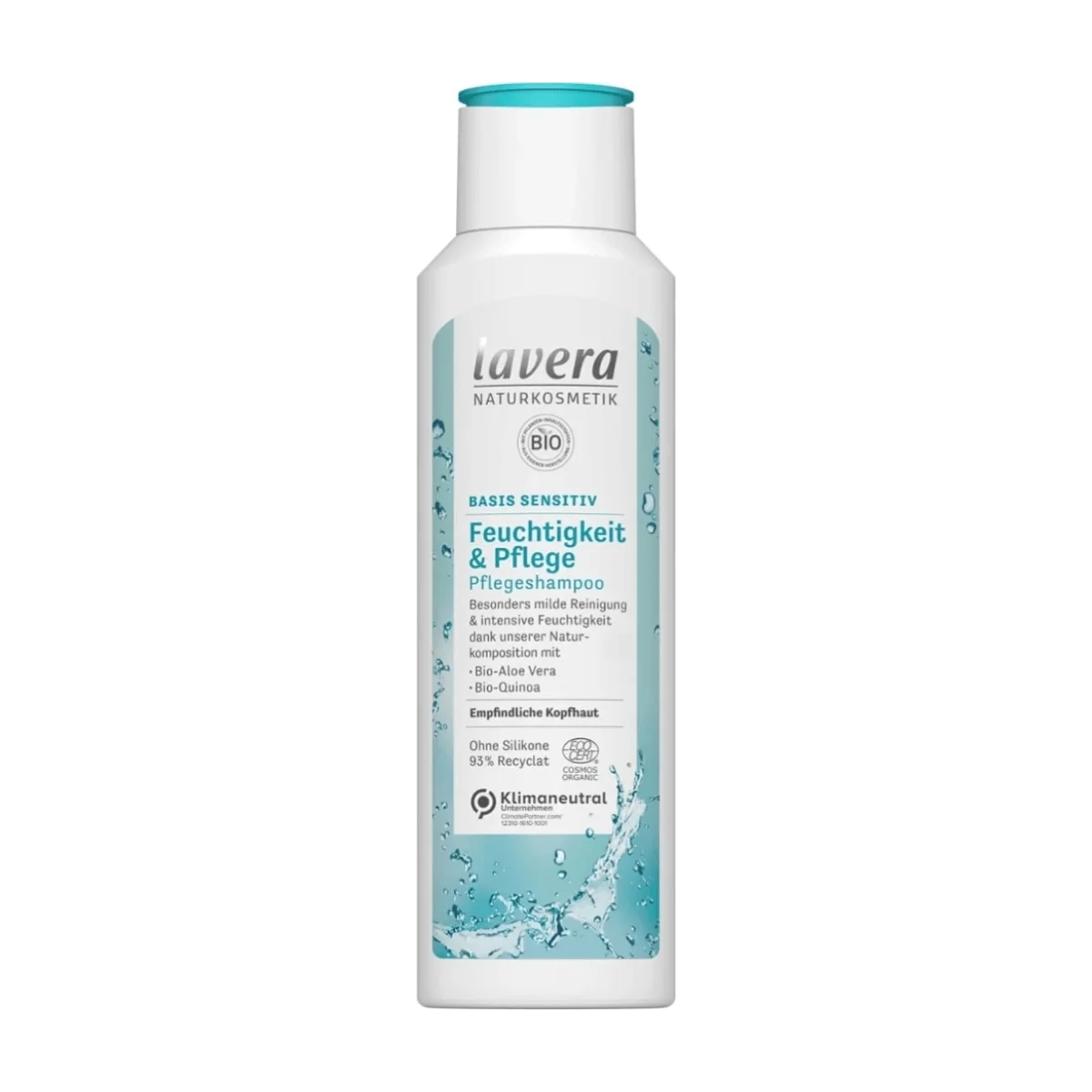 lavera Shampoo Basis Sensitiv, Feuchtigkeit & Pflege, 250 ml