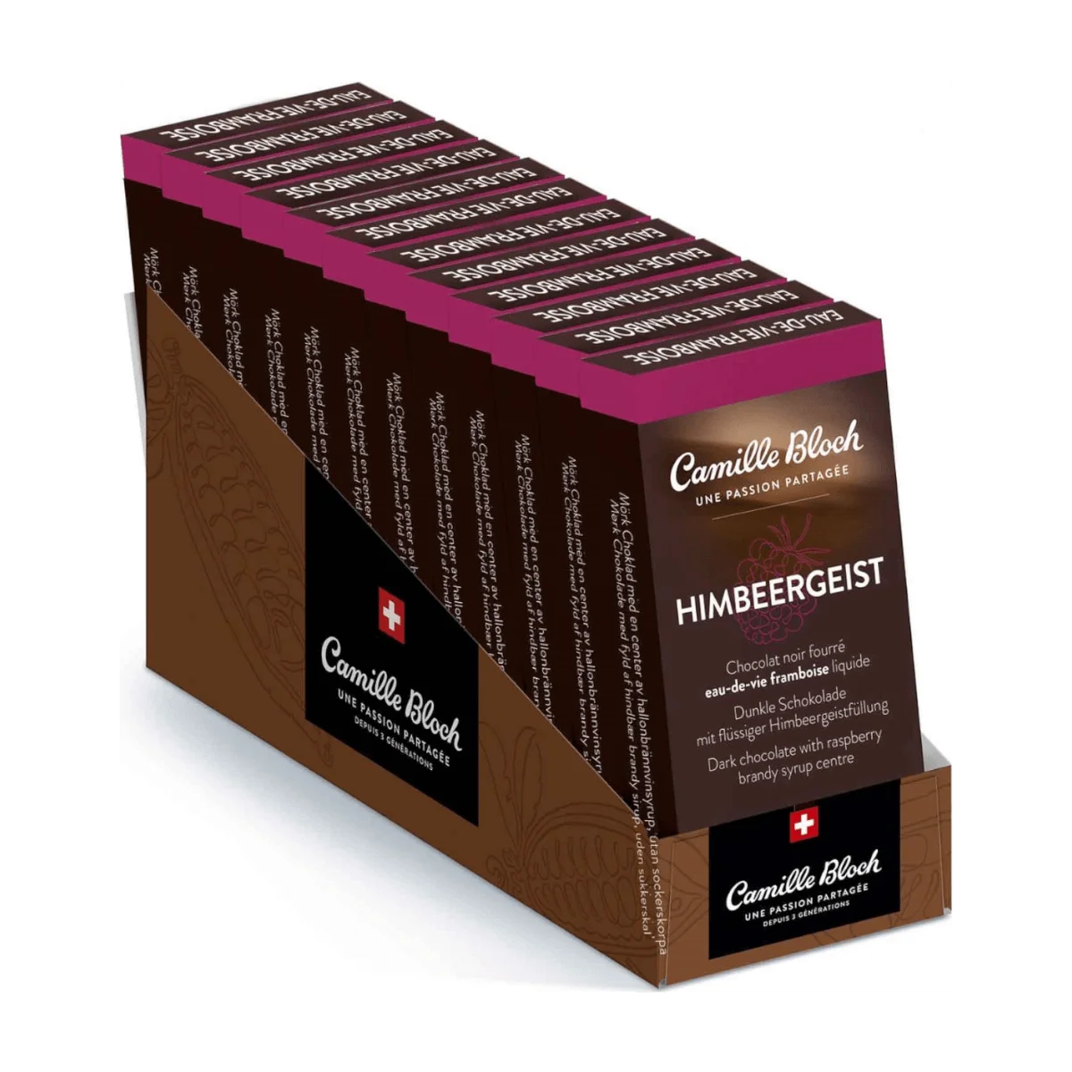 Camille Bloch Himbeergeist Noir Schweizer Premium Schokolade, 100 g