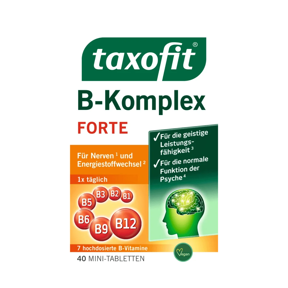 taxofit Vitamin B-Komplex Tabletten 40 Stk, 7.4 g