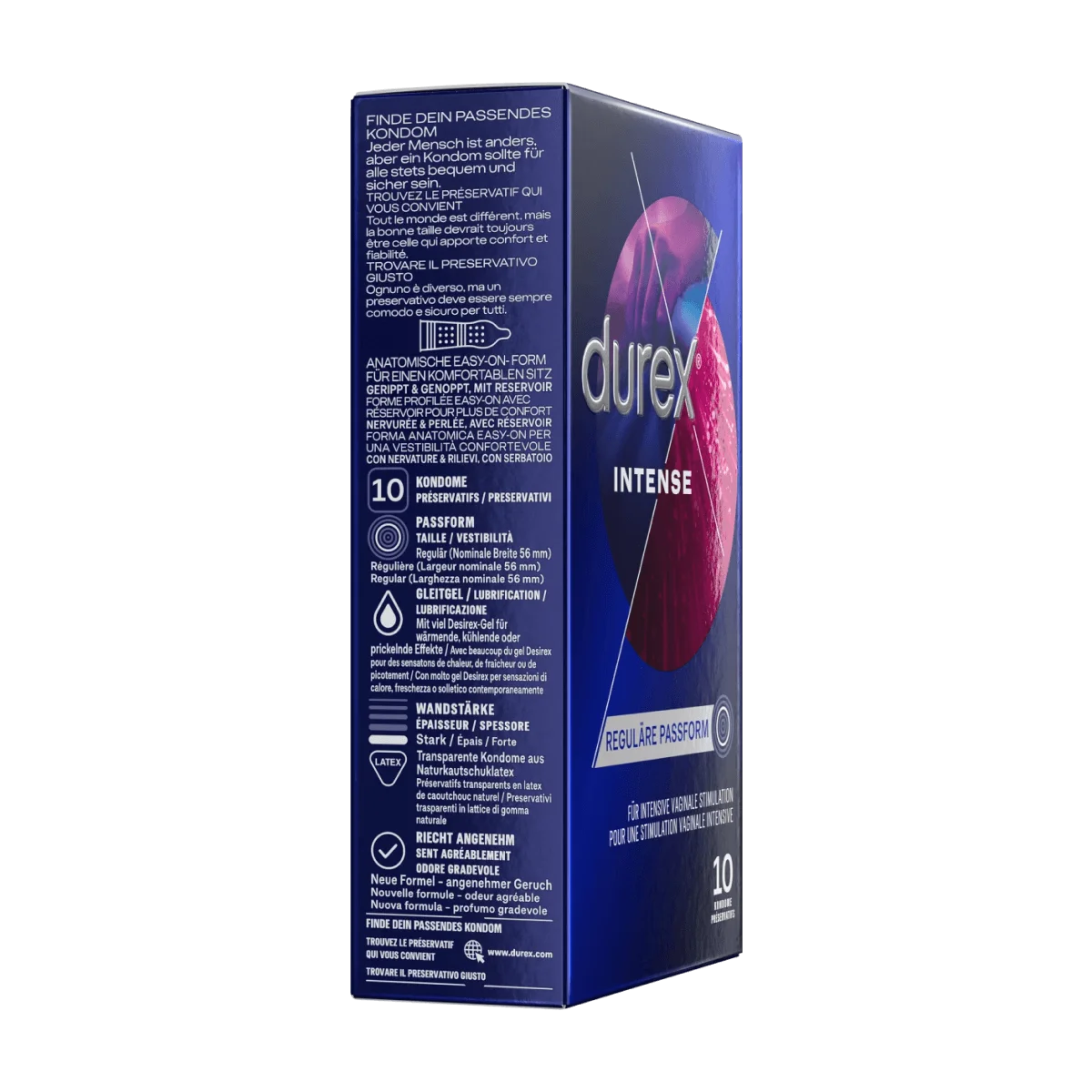 Durex Kondome Intense Orgasmic, Breite 56mm, 10 Stk
