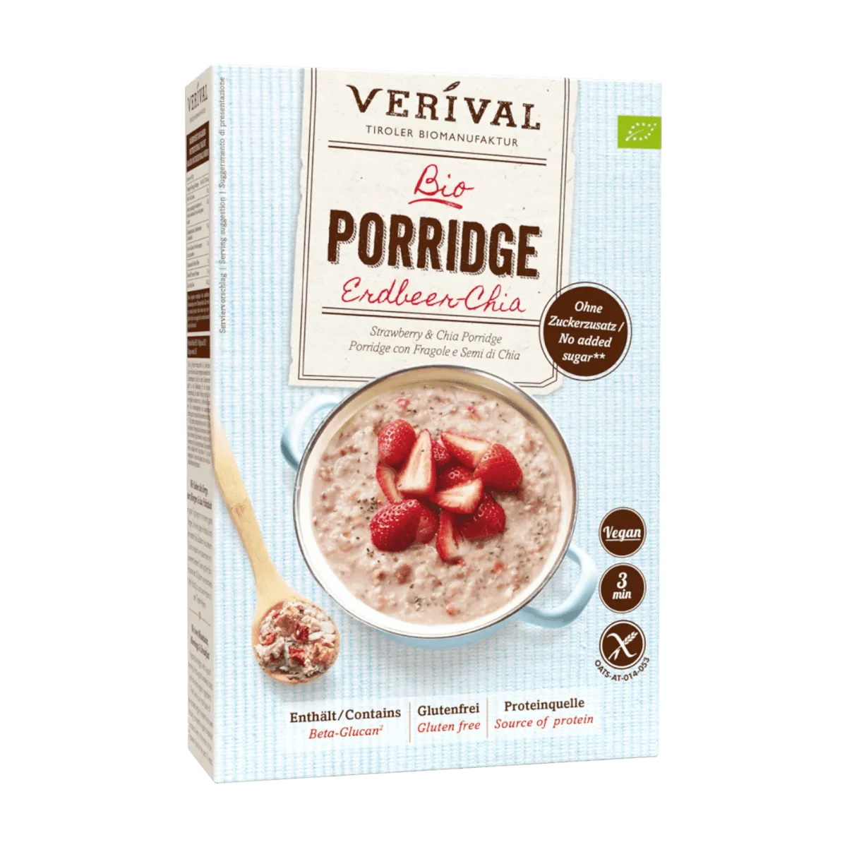 Verival Porridge, Erdbeer-Chia, glutenfrei, 350 g