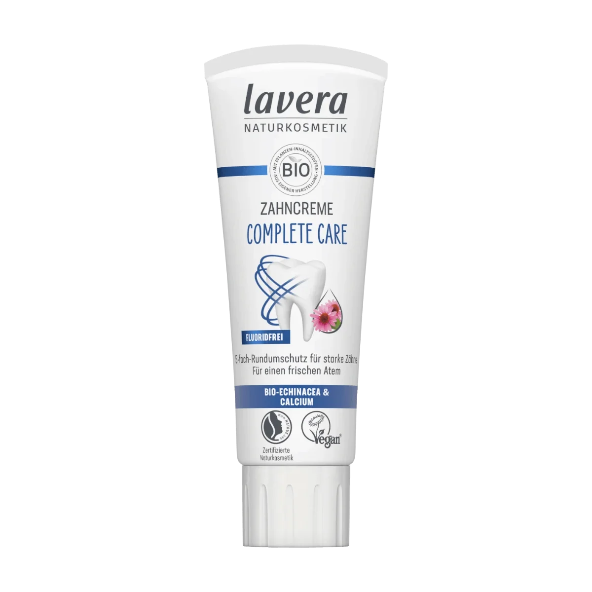 lavera Zahnpasta Complete Care mit Bio-Echinacea & Calcium fluoridfrei, 75 ml