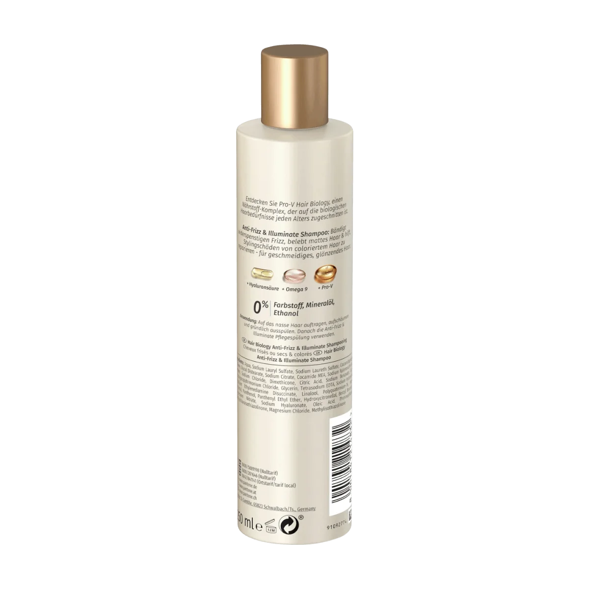 hair biology Shampoo Anti-Frizz & Illuminate, 250 ml