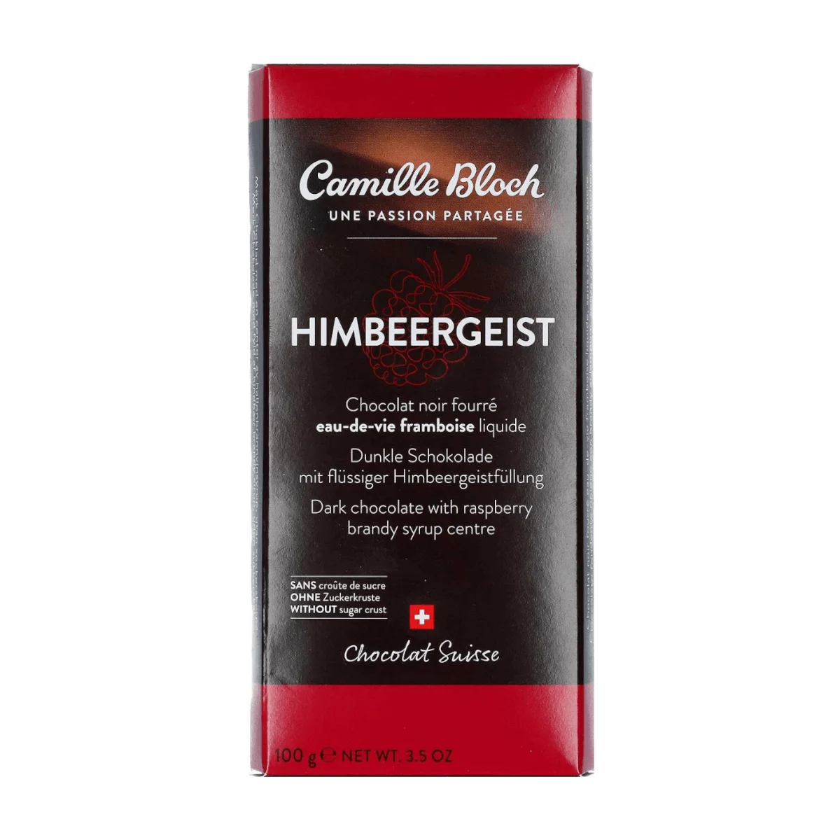 Camille Bloch Himbeergeist Noir Schweizer Premium Schokolade, 100 g