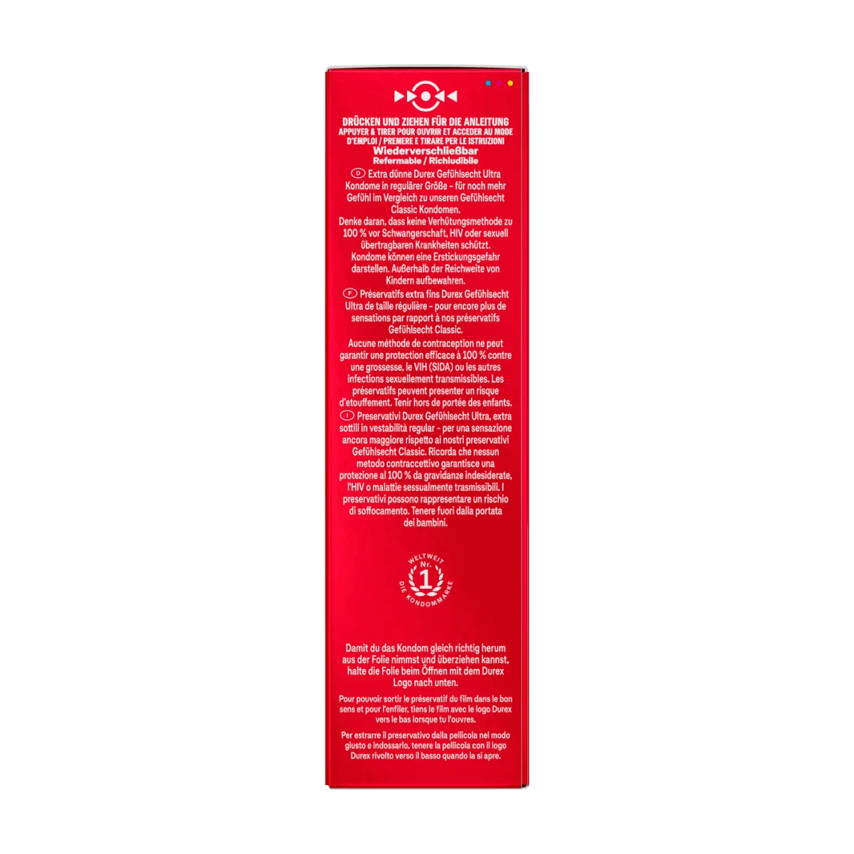 Durex Kondome Gefühlsecht Ultra, Breite 54mm, 8 Stk