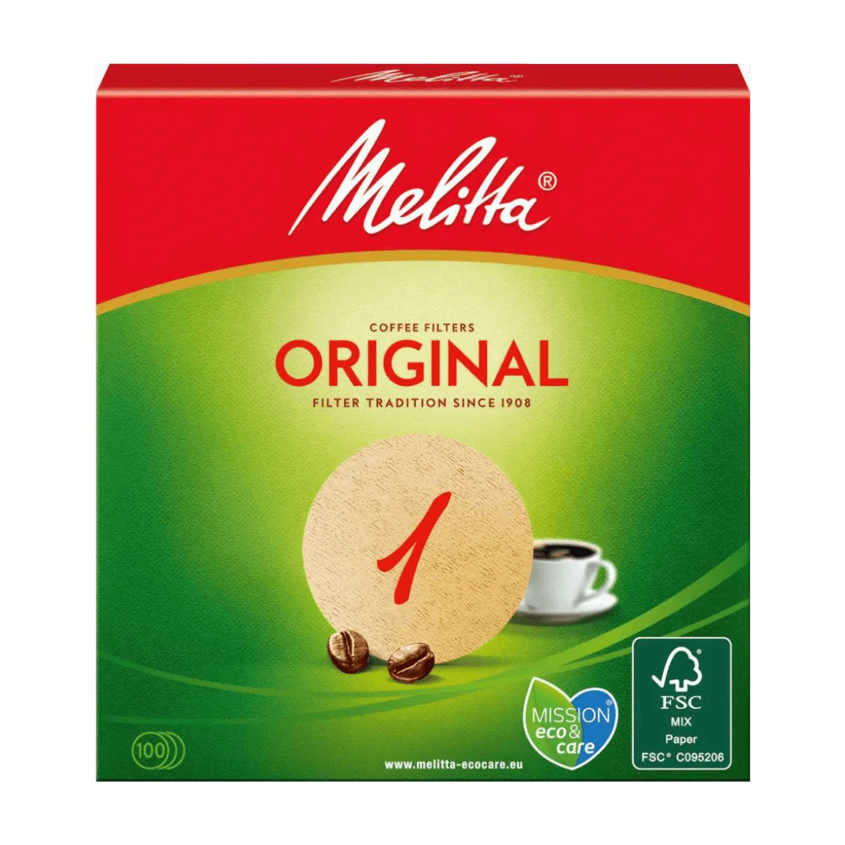 Melitta Kaffee-Rundfilter Original 1 naturbraun, 100 Stk