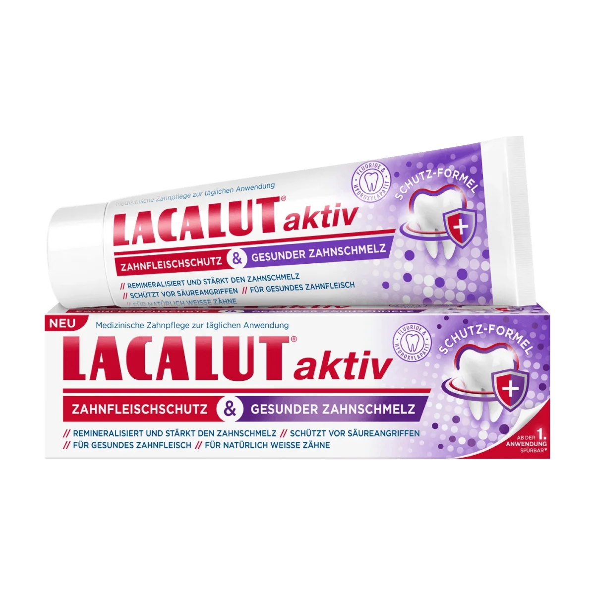 Lacalut Zahnpasta aktiv Zahnfleischschutz & Gesunder Zahnschmelz, 75 ml