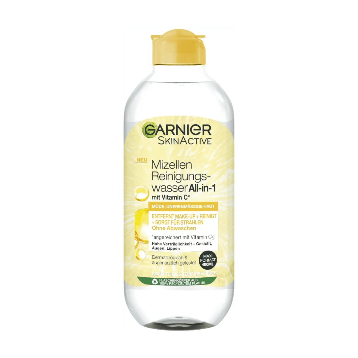 Garnier SkinActive Mizellen Reinigungswasser All-in-1 mit Vitamin C, 400 ml