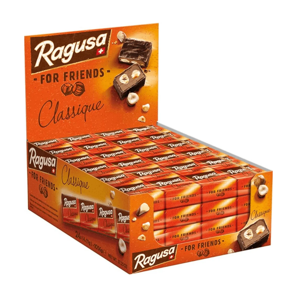 Ragusa For Friends Classique Schweizer Premium Schokolade, 24 x 4 x 11 g