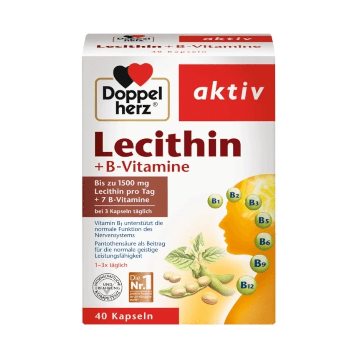 Doppelherz Lecithin + B-Vitamine Kapseln, 40 Stk