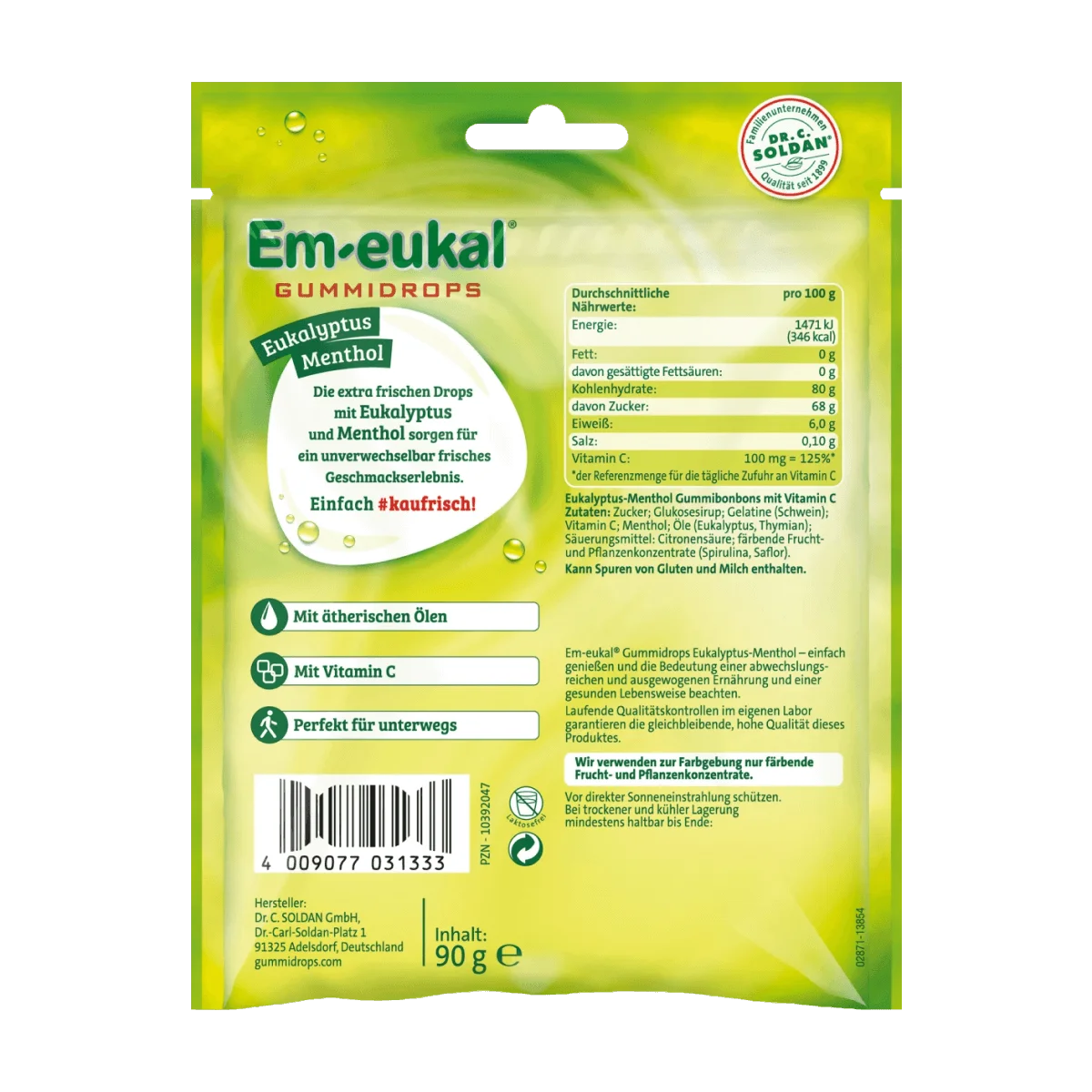 Em-eukal Gummidrops Eukalyptus-Menthol, 90 g