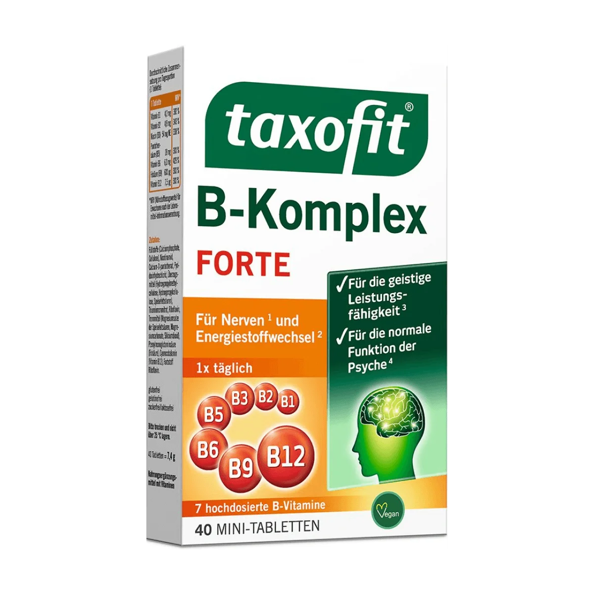 taxofit Vitamin B-Komplex Tabletten 40 Stk, 7.4 g