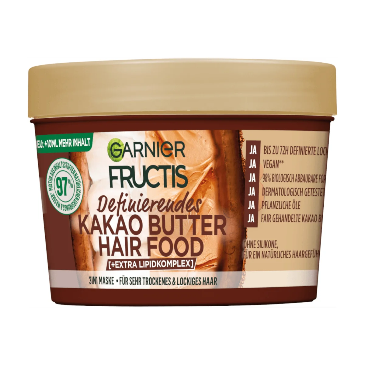 Garnier Fructis Haarkur Kakao Butter Hair Food 3in1 Maske, 400 ml