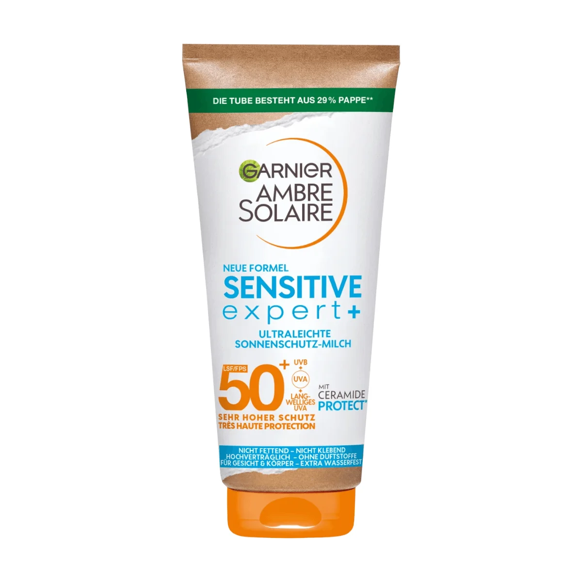 Garnier Ambre Solaire Sonnenmilch sensitive expert+, LSF 50+, 175 ml