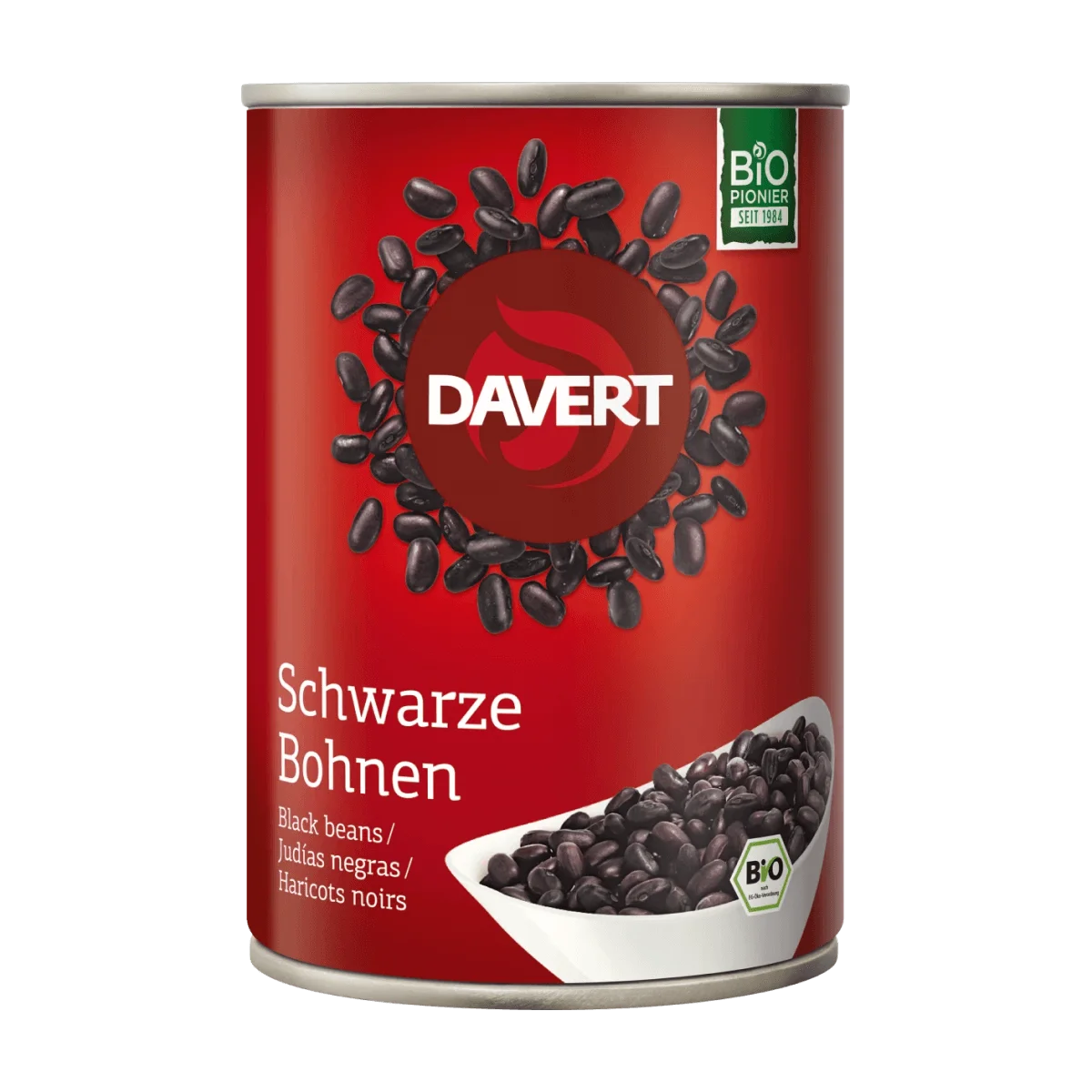 Davert Schwarze Bohnen, 240 g
