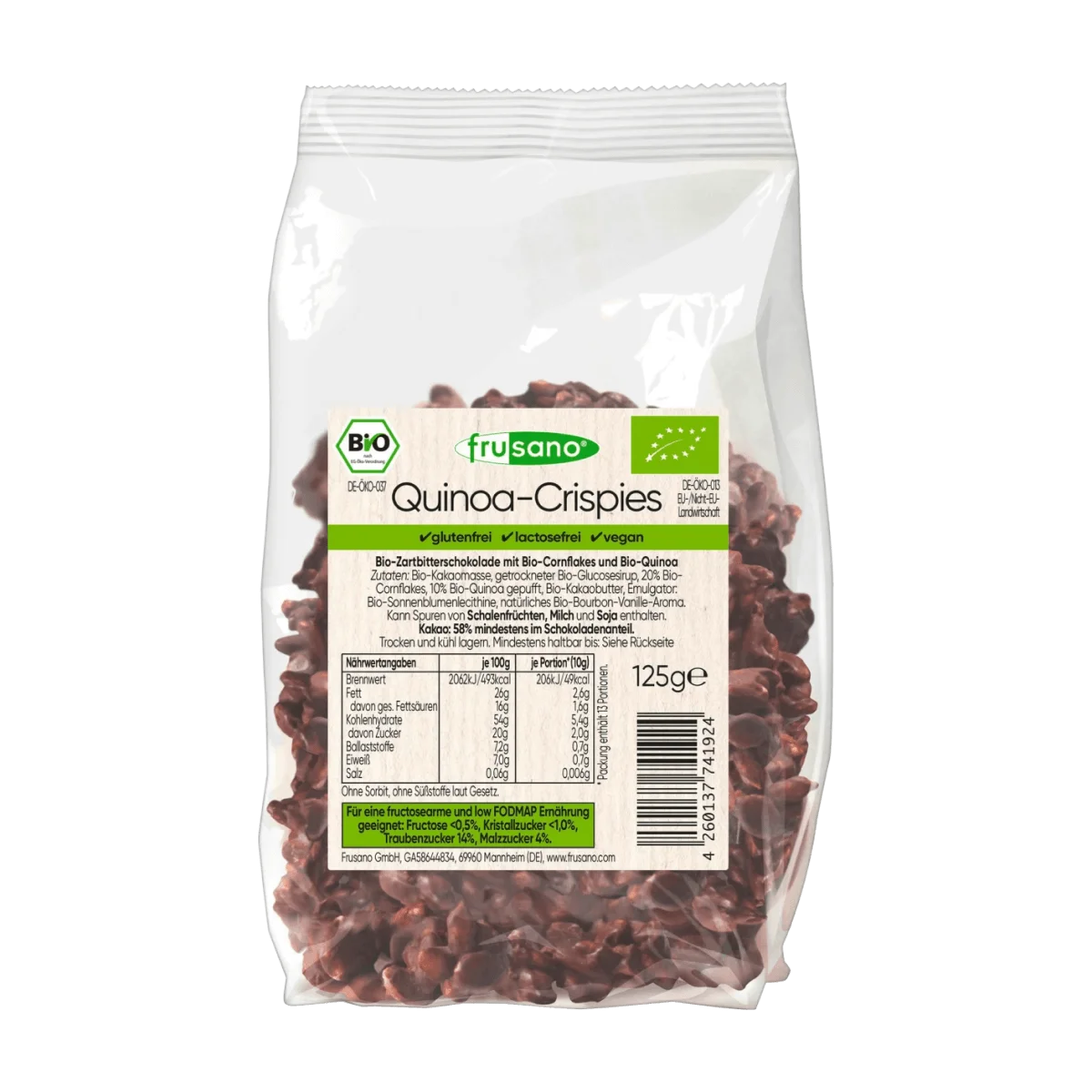 Frusano Crispies, Quinoa, 125 g
