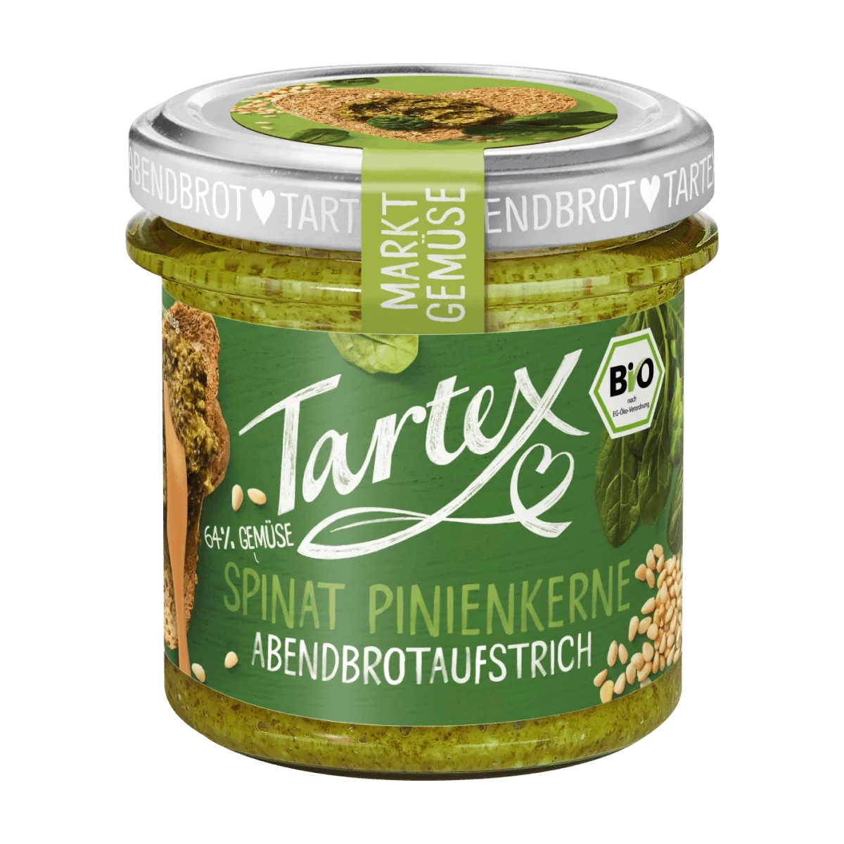 Tartex Brotaufstrich, Spinat Pinienkerne, 135 g