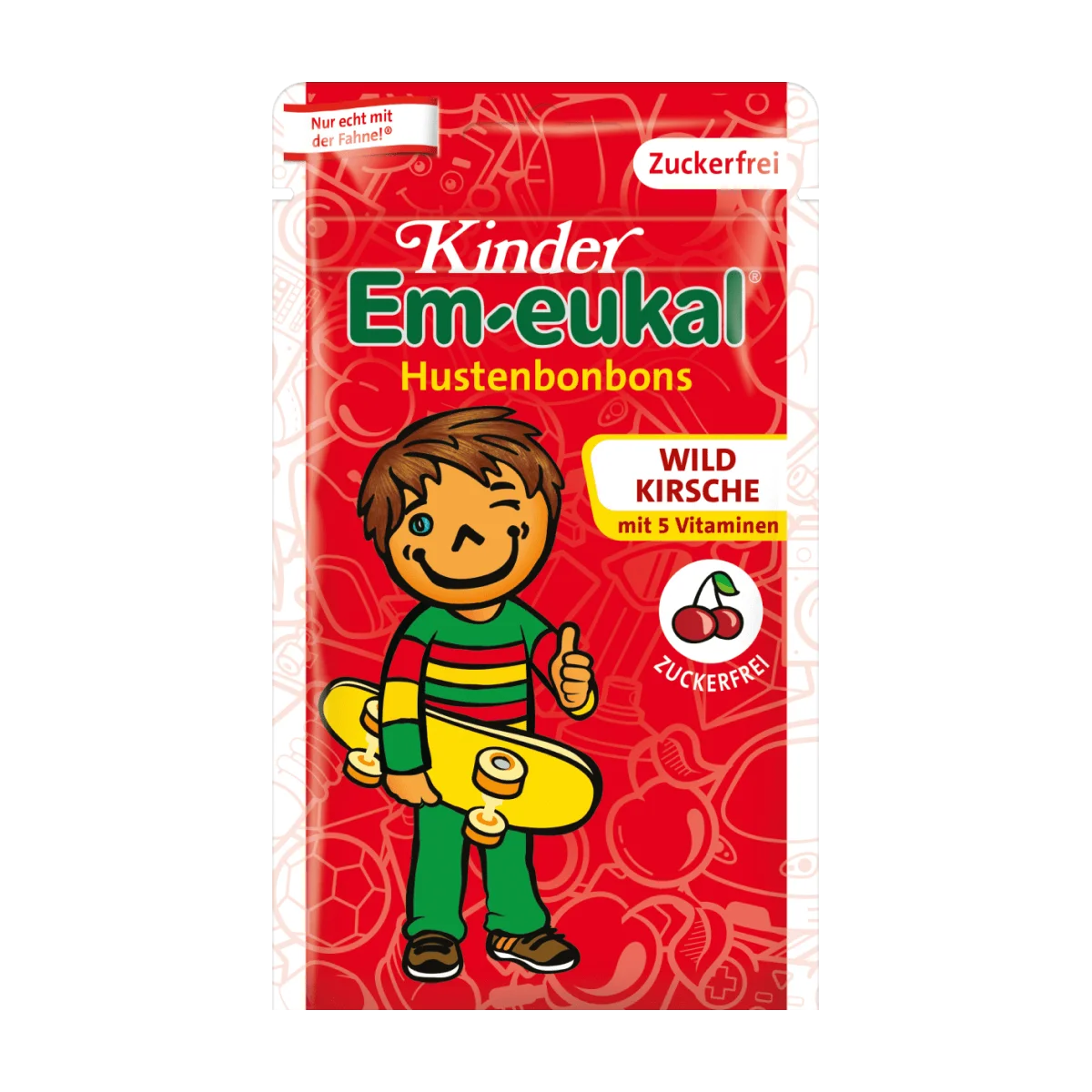 Kinder Em-eukal Bonbon, Wildkirsche für Kinder, zuckerfrei, 75 g