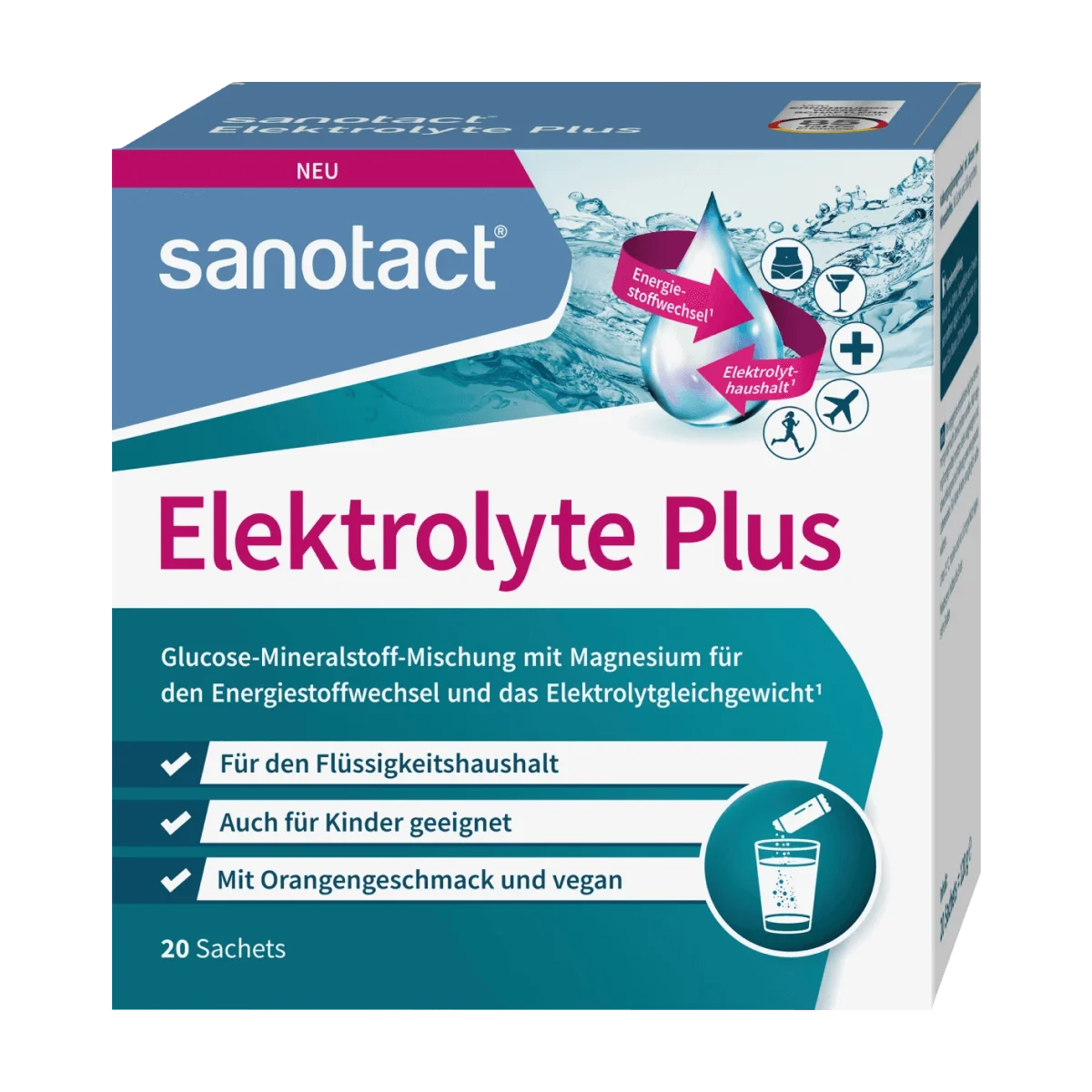 sanotact Elektrolyte Plus 20 Stk, 120 g
