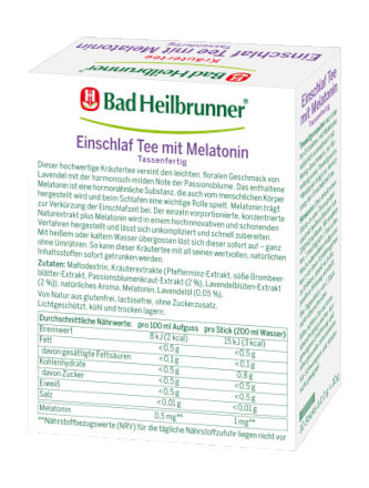 Bad Heilbrunner Einschlaf Tee mit Melatonin im Stick (10 x 1 g), 10 g