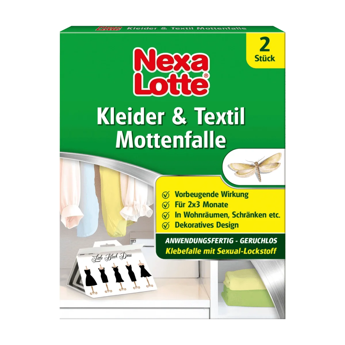 Nexa Lotte Kleider & Textilmottenfalle, 2 Stk