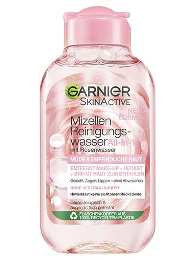 Garnier SkinActive Mizellen Reinigungswasser All-in-1 mit Rosenwasser, 100 ml