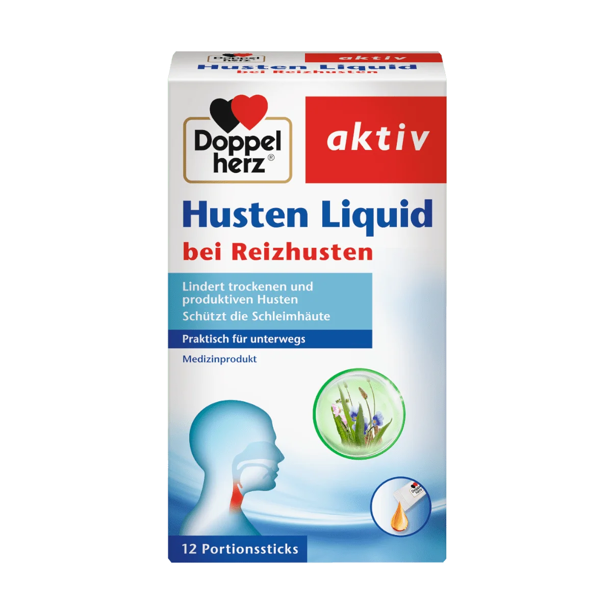 Doppelherz Husten Liquid, 12 Portionssticks