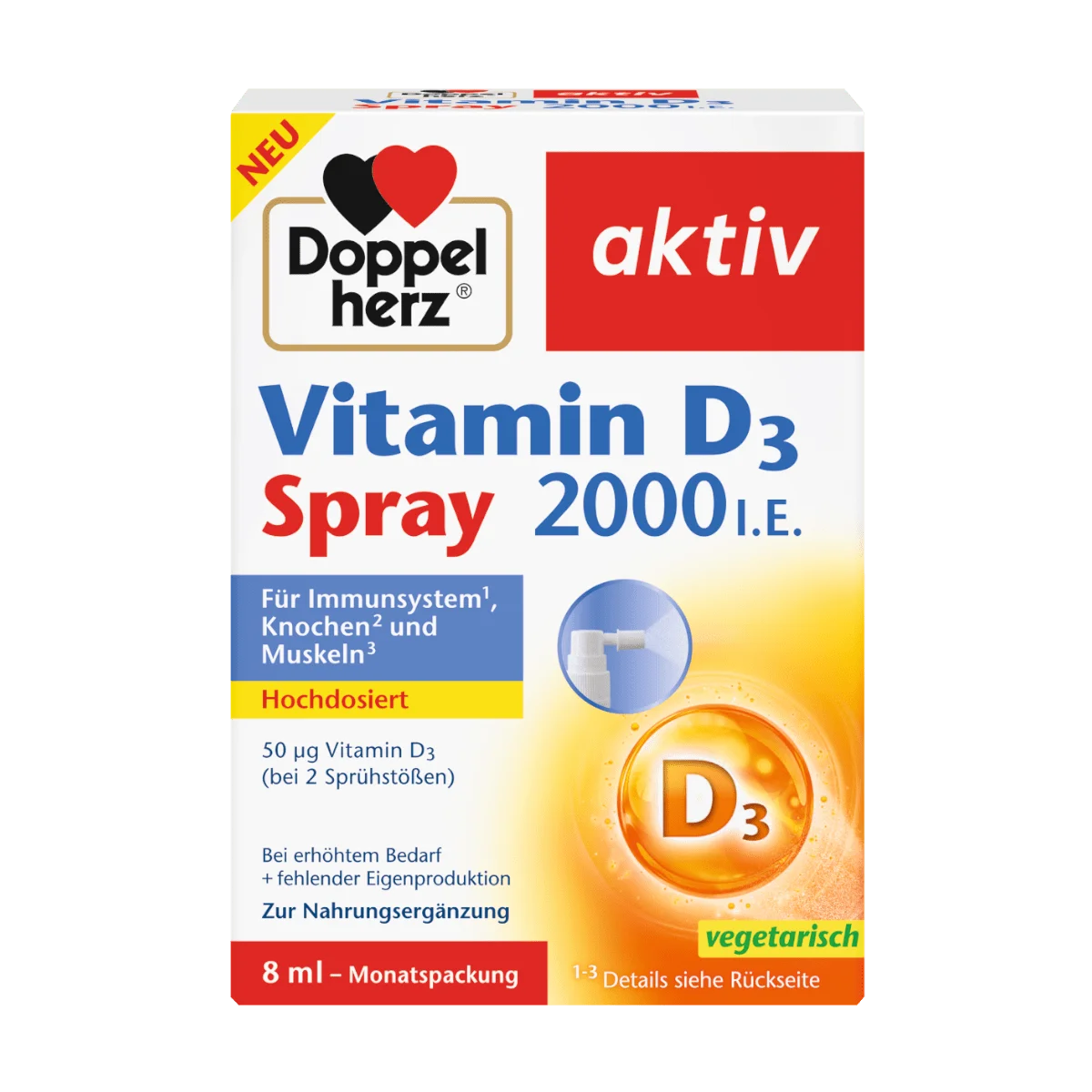 Doppelherz aktiv Vitamin D 3 Spray 2000 I. E. 8 ml