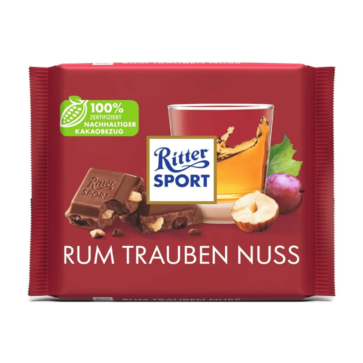 Ritter Sport Rum Trauben Nuss, 100 g