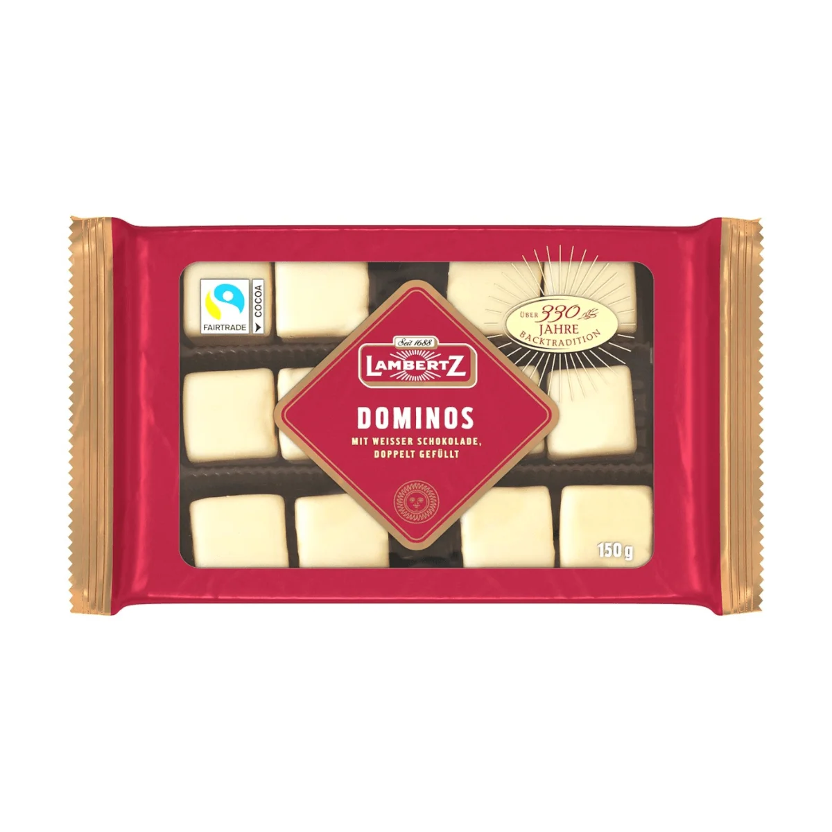 Lambertz Dominos Weiße Schokolade, 150 g