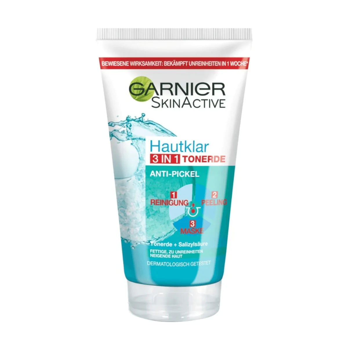 Garnier Skin Active Reinigungscreme Hautklar 3in1 Tonerde, 150 ml