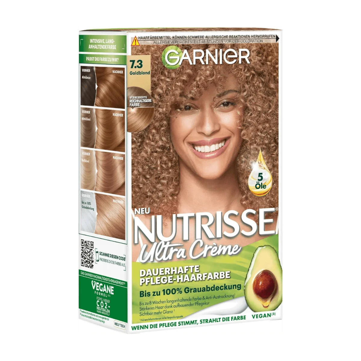 Garnier Nutrisse Haarfarbe Nr. 7.3 Goldblond, 1 Stk