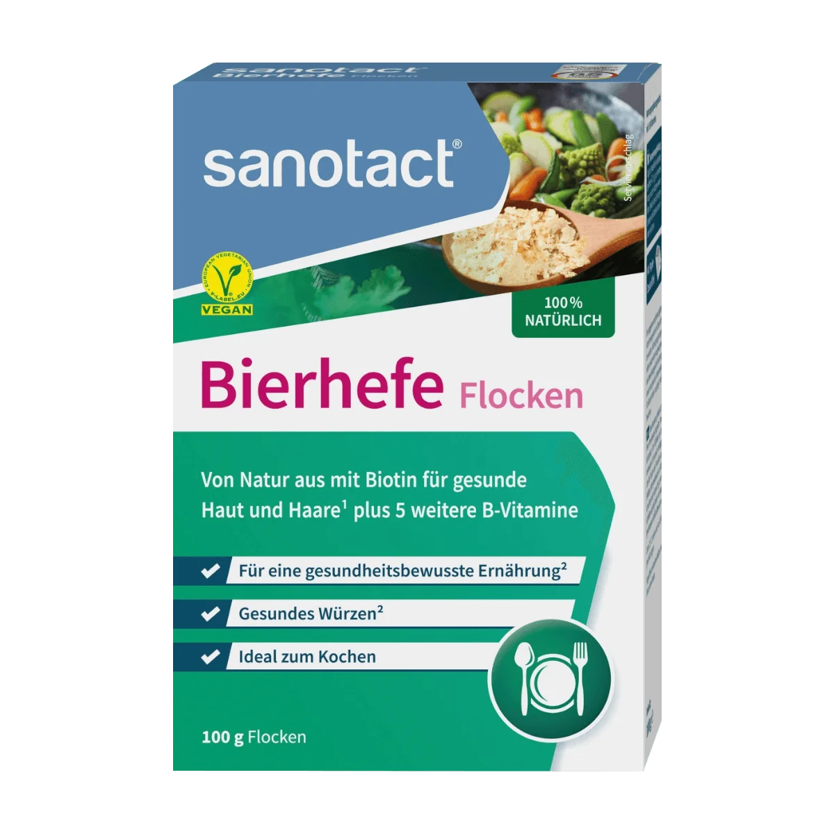 sanotact Bierhefe Flocken, 100 g