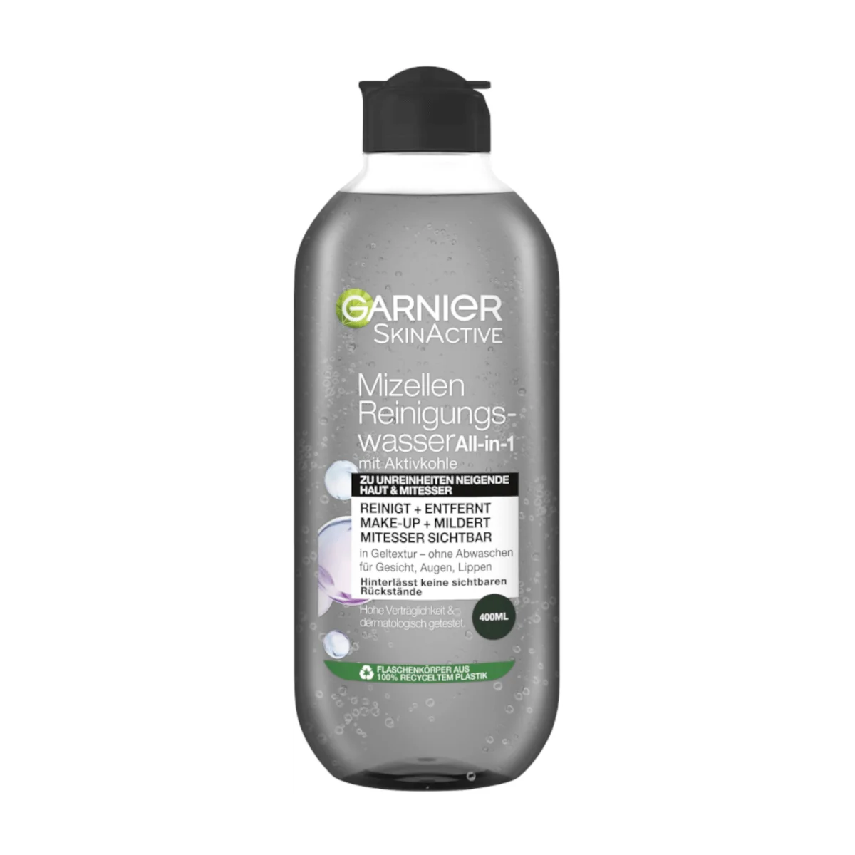 Garnier SkinActive Mizellen Reinigungswasser mit Aktivkohle, 400 ml