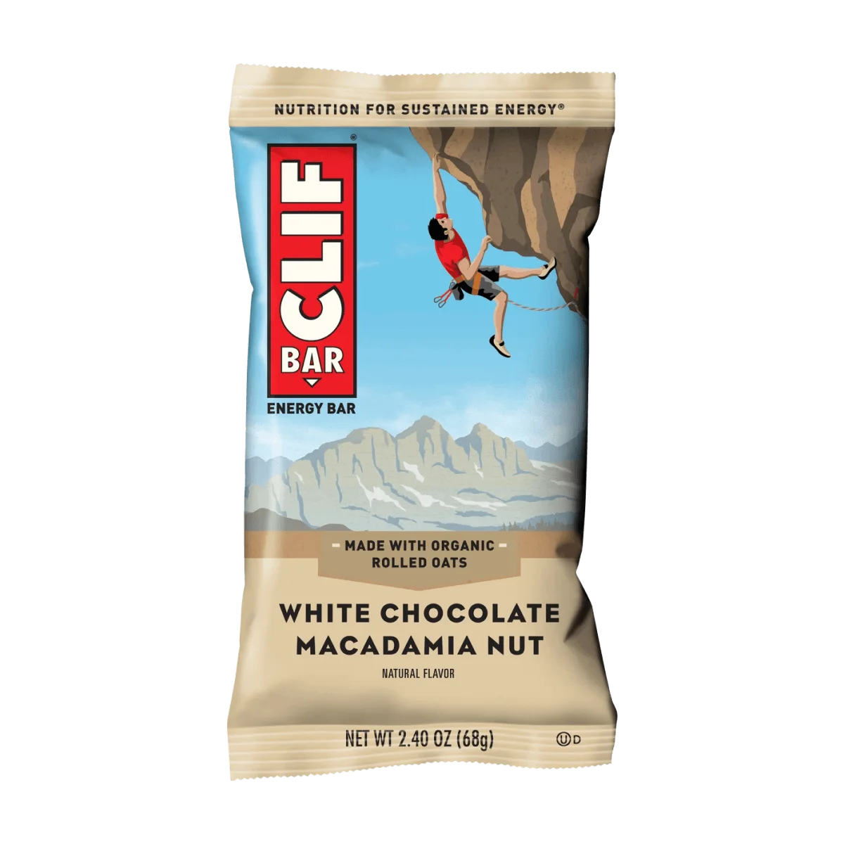 Clif Bar Energieriegel, White Chocolate Macadamia Nut, 68 g (MHD: 18.04.24)